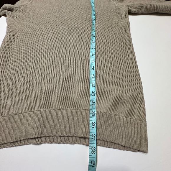 Banana Republic Honeycomb Crew Neck Sweater Mens M Tan Slim Fit Midweight Cotton - Picture 11 of 11